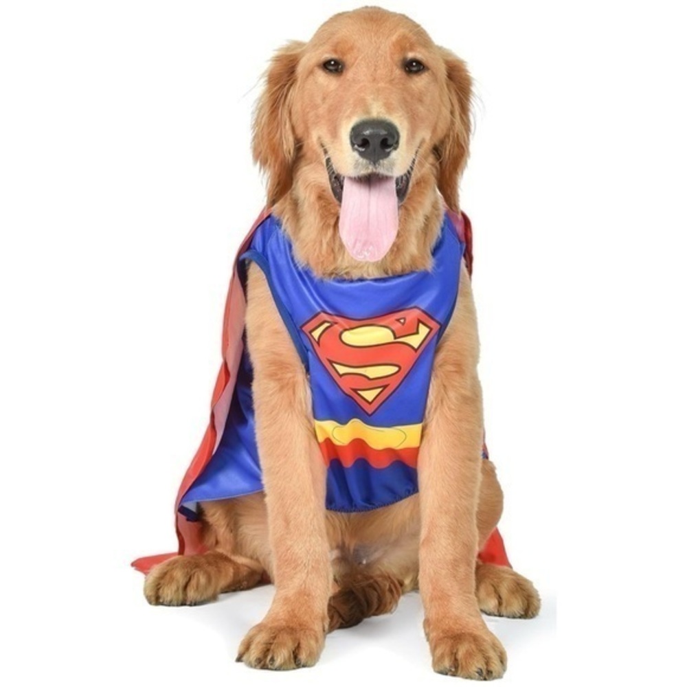 DC Superman Comic Super Hero Cape Pet Apparel Halloween Dog Costume Clothes
